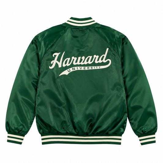 Harvard Official League Embroidered Satin Jacket