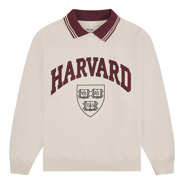 Harvard Collegiate Crewneck With Knitted Collar
