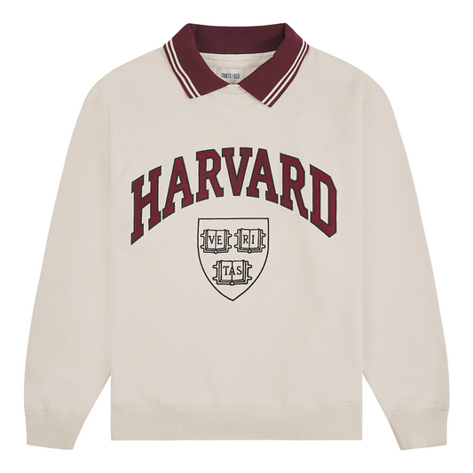 Harvard Collegiate Crewneck With Knitted Collar