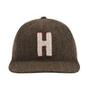 Harvard Herringbone Ballcap With Chenille Block H Patch