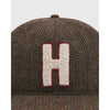 Harvard Herringbone Ballcap With Chenille Block H Patch