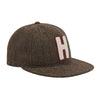Harvard Herringbone Ballcap With Chenille Block H Patch