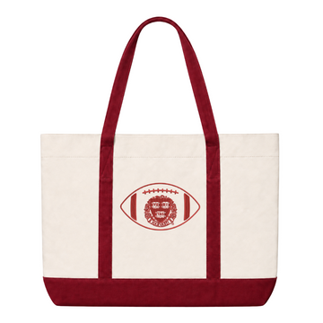Harvard Embroidered Football Tote