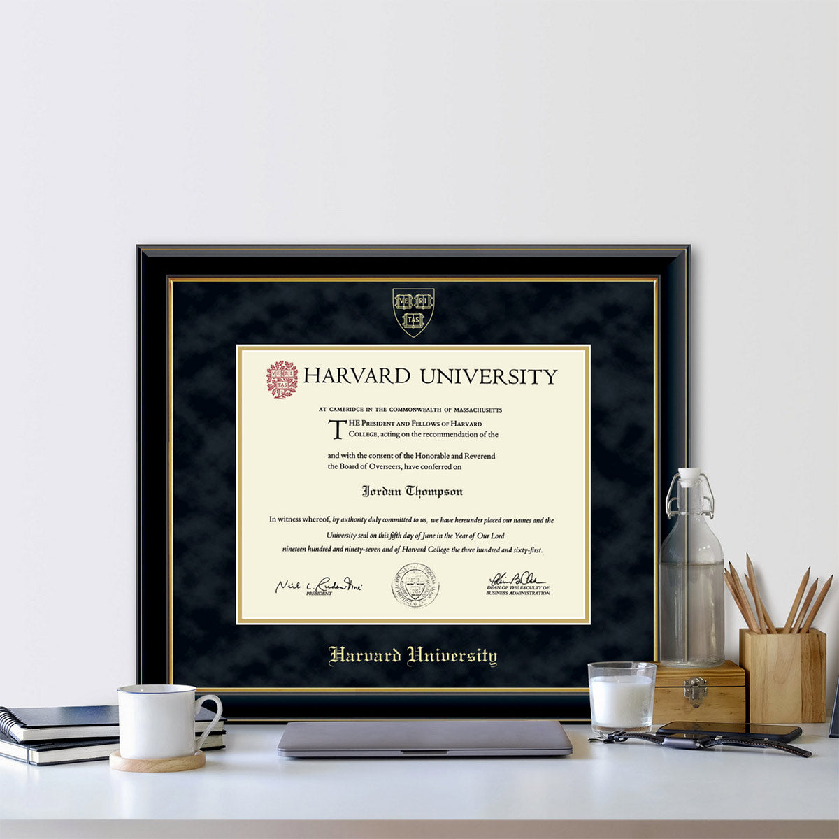 1635-Harvard Gold Embossed Diploma Frame in Onyx Gold_Undergraduate_03.jpg