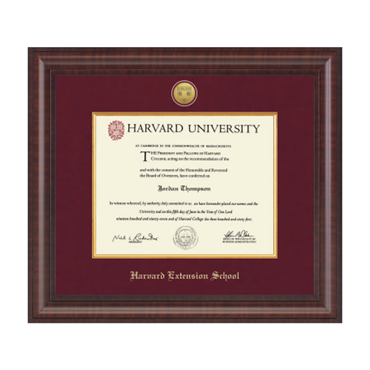 1739-Harvard Presidential Gold Engraved Diploma Frame in Premier with Maroon Linen Mat_Extension Undergrad.jpg