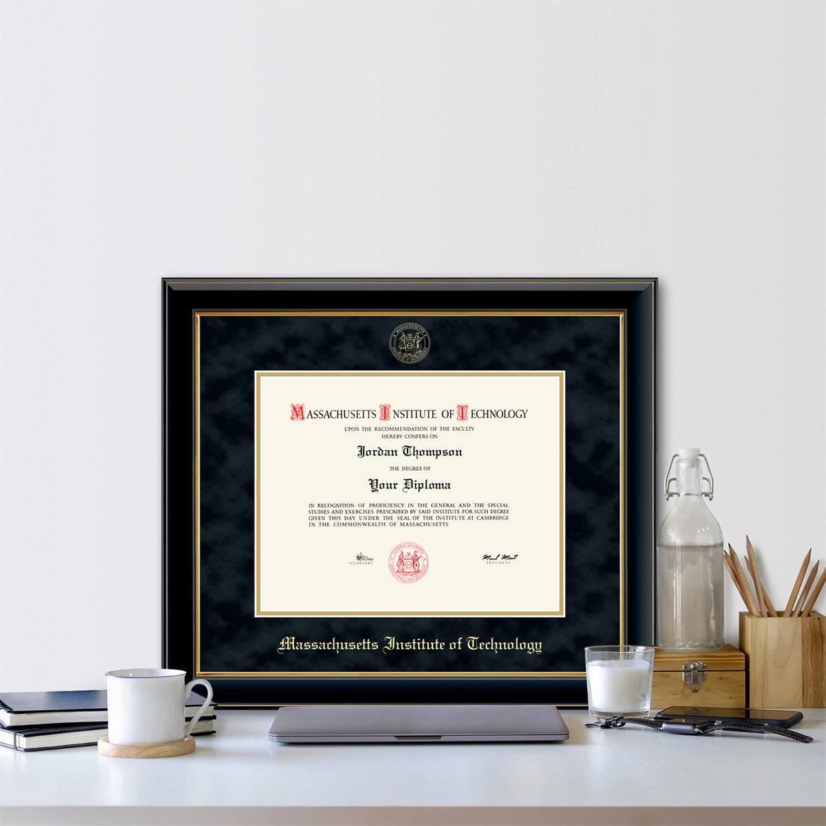 1748-MIT Gold Embossed Diploma Frame in Onyx Gold with Black Suede Mat_media_02.jpg