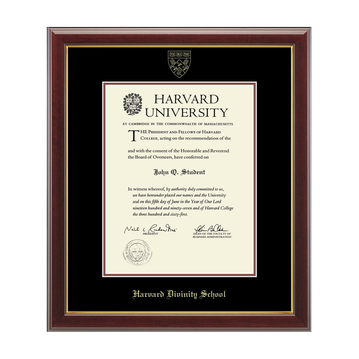 193-Harvard Gold Embossed Diploma Frame in Gallery or Regency Gold_Gallery_Harvard - Divinity_10.jpg