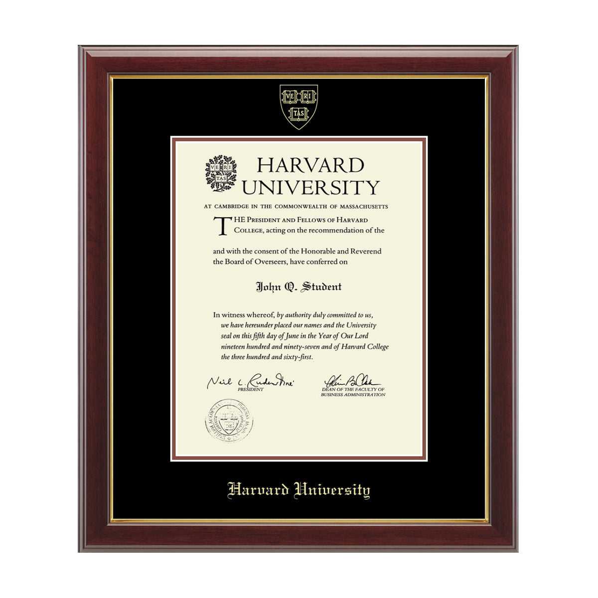 193-Harvard Gold Embossed Diploma Frame in Gallery or Regency Gold_Gallery_Harvard - Grad_11.jpg