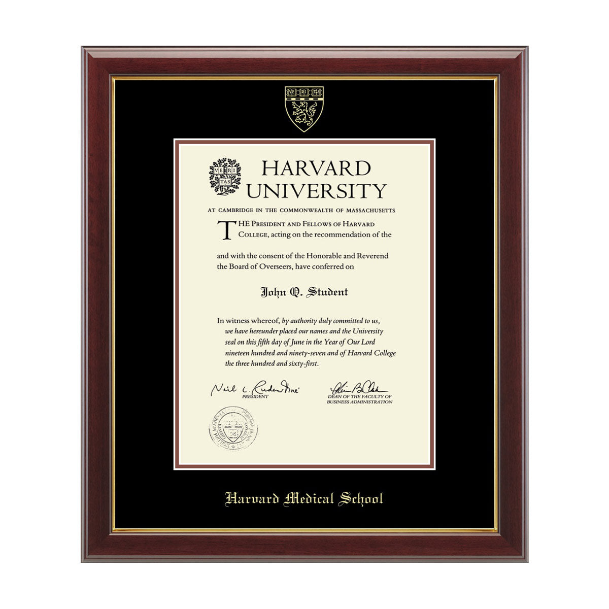 193-Harvard Gold Embossed Diploma Frame in Gallery or Regency Gold_Gallery_Harvard - Medical_13.jpg