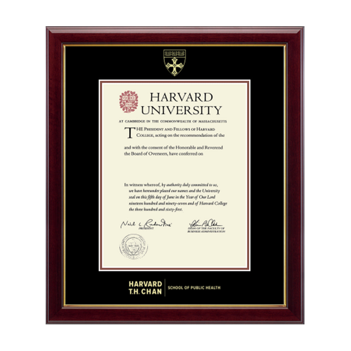 193-Harvard Gold Embossed Diploma Frame in Gallery or Regency Gold_Gallery_Harvard - Public Health_14.jpg