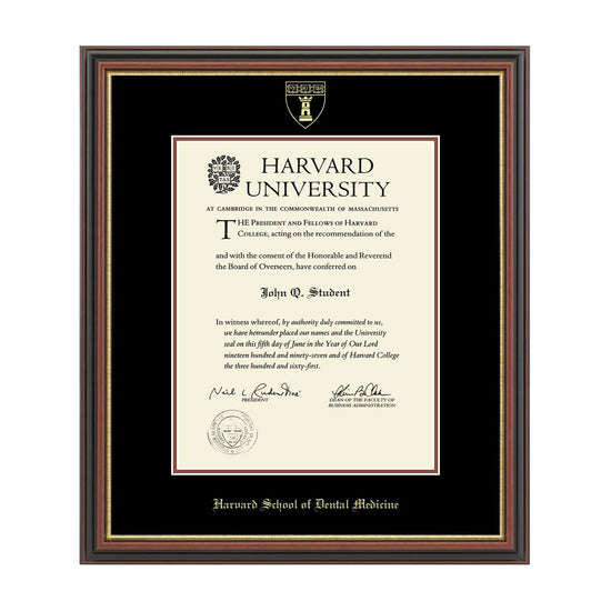 193-Harvard Gold Embossed Diploma Frame in Gallery or Regency Gold_Regency_Harvard- School of Dental Medicine_30.jpg