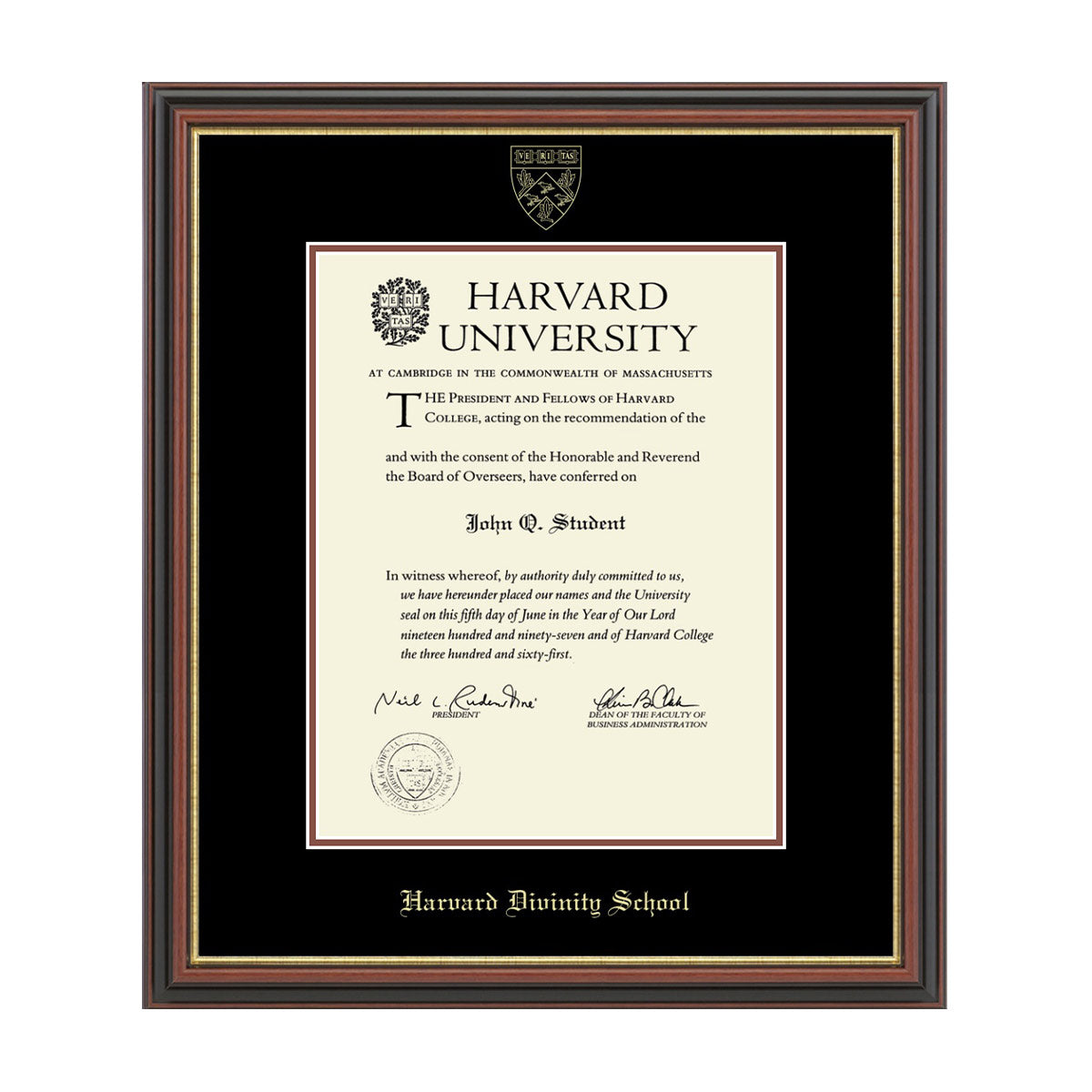 193-Harvard Gold Embossed Diploma Frame in Gallery or Regency Gold_Regency_Harvard - Divinity_23.jpg