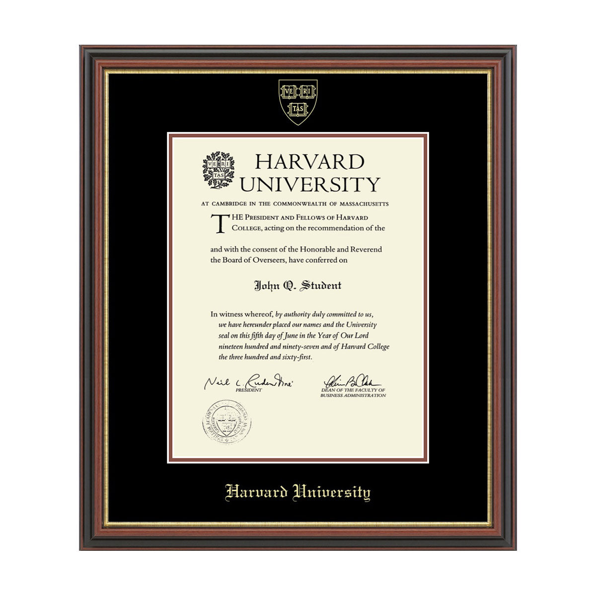 193-Harvard Gold Embossed Diploma Frame in Gallery or Regency Gold_Regency_Harvard - Grad_24.jpg