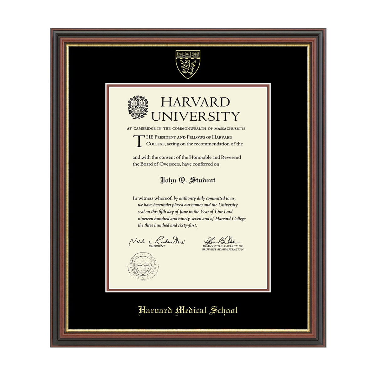 193-Harvard Gold Embossed Diploma Frame in Gallery or Regency Gold_Regency_Harvard - Medical_26.jpg