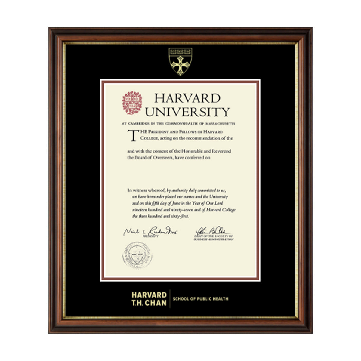 193-Harvard Gold Embossed Diploma Frame in Gallery or Regency Gold_Regency_Harvard - Public Health_27.jpg