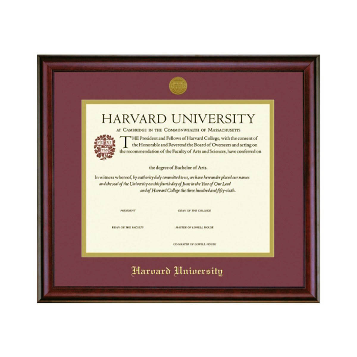 1995-Harvard Medallion Undergraduate or Graduate Diploma Frame_Classic_Har-Undergrad.jpg