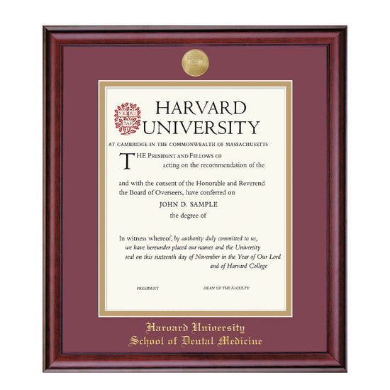 1995-Harvard Medallion Undergraduate or Graduate Diploma Frame_Classic_Harvard-Dental.jpg