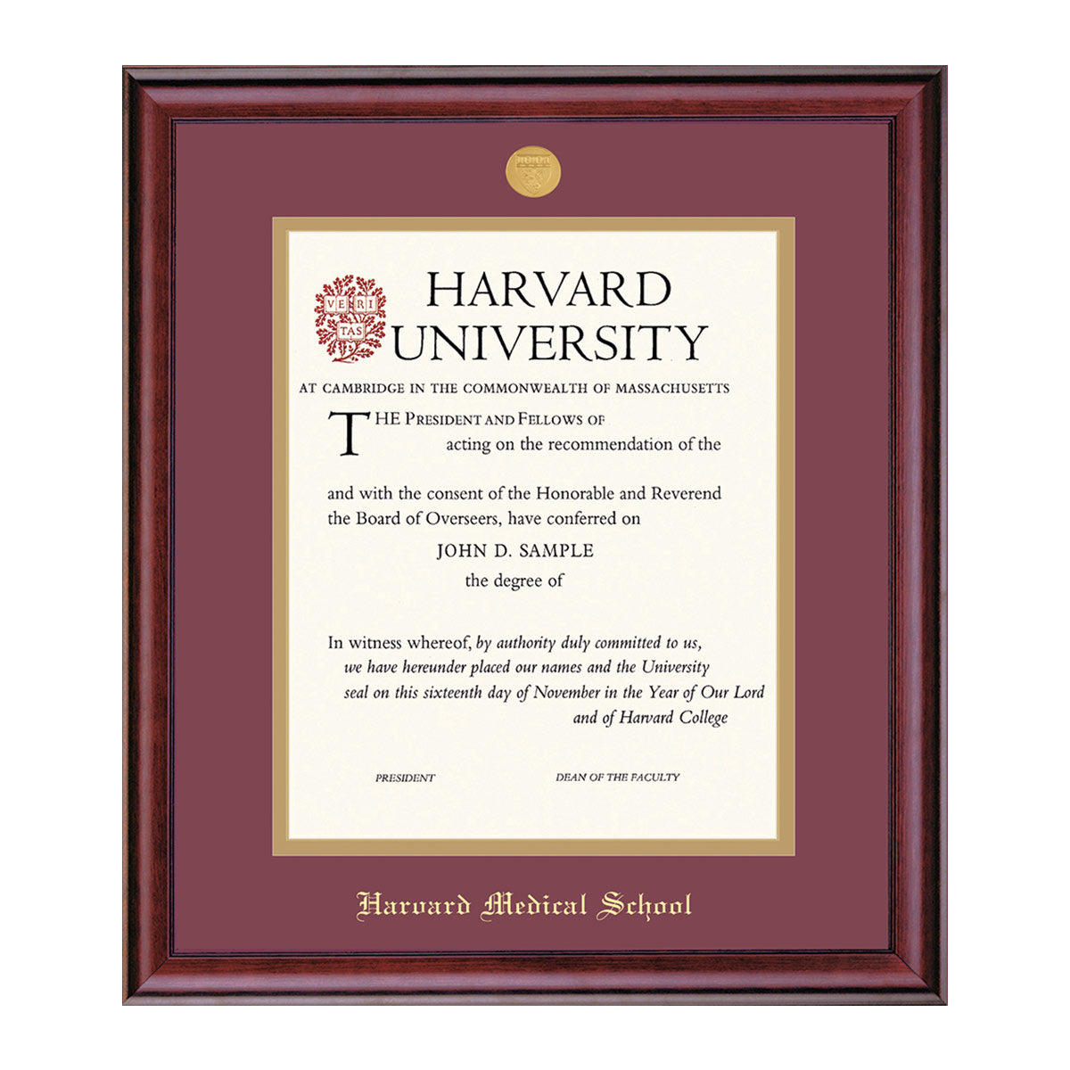 1995-Harvard Medallion Undergraduate or Graduate Diploma Frame_Classic_Harvard - Medical.jpg