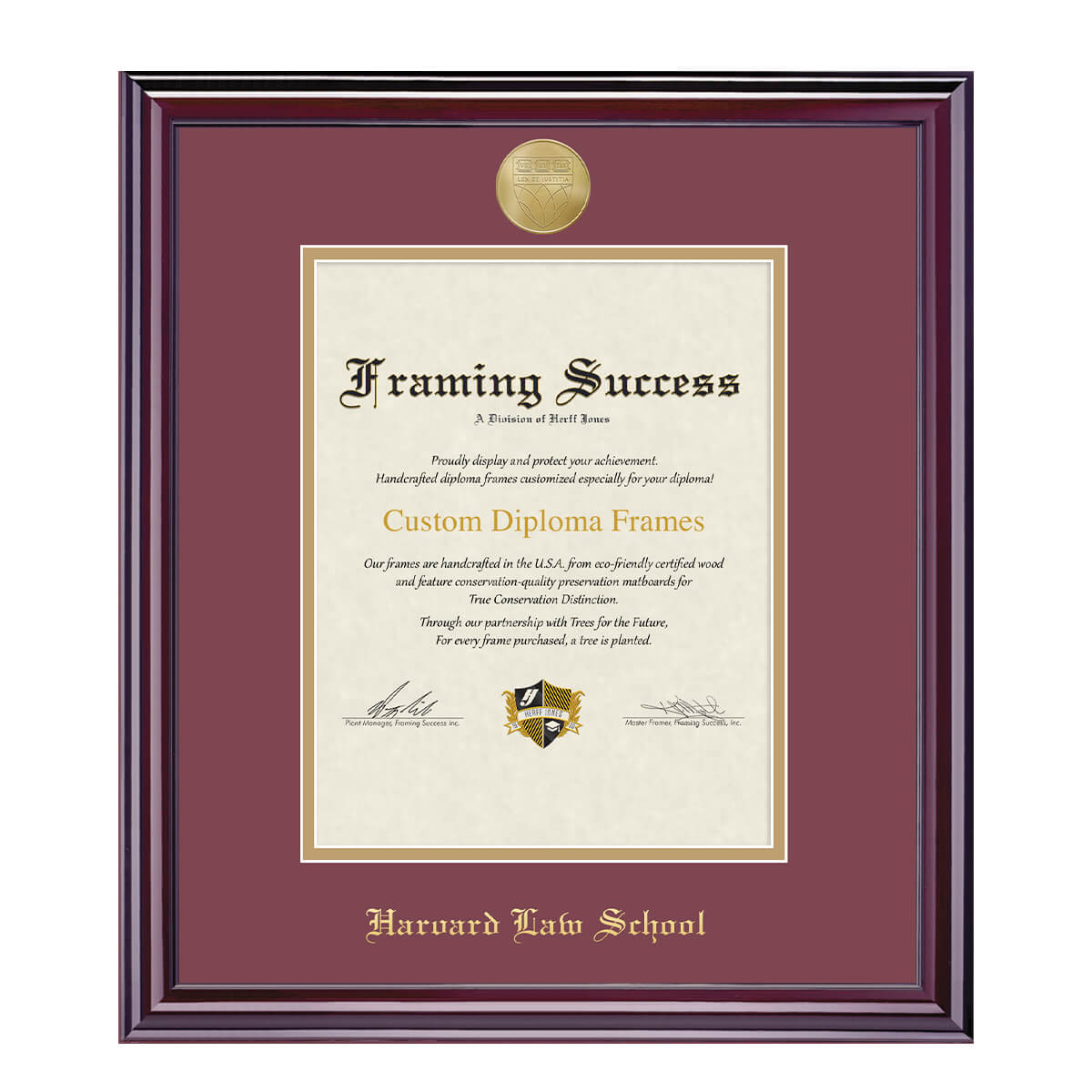 1995-Harvard Medallion Undergraduate or Graduate Diploma Frame_Elite_Harvard - Law.jpg