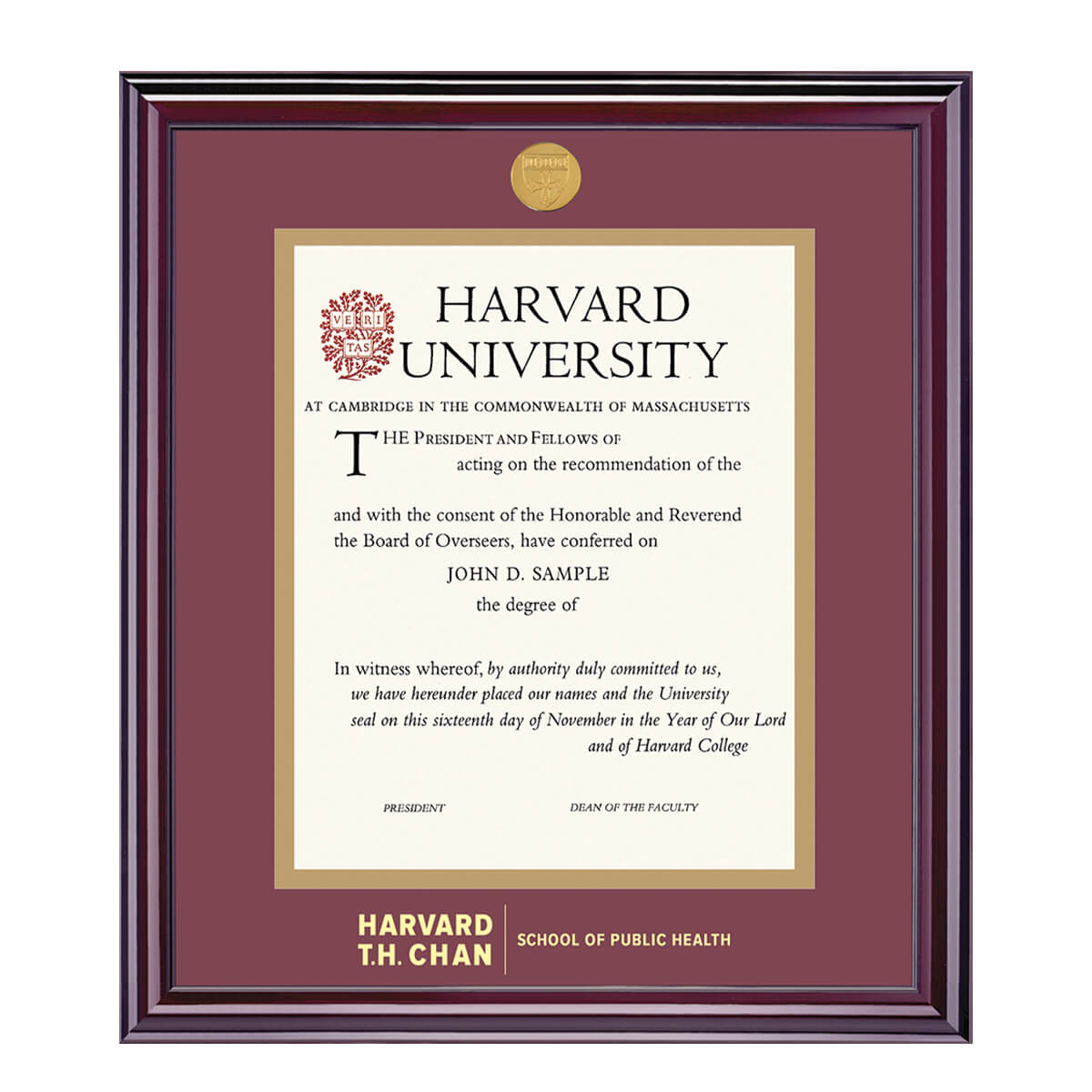 1995-Harvard Medallion Undergraduate or Graduate Diploma Frame_Elite_Harvard - Public Health.jpg