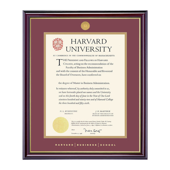 1995-Harvard Medallion Undergraduate or Graduate Diploma Frame_Windsor_Harvard - Business.jpg