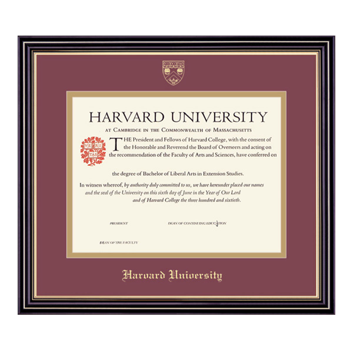 1997-Harvard Extension School Horizontal Certificate Frame_Prestige.jpg