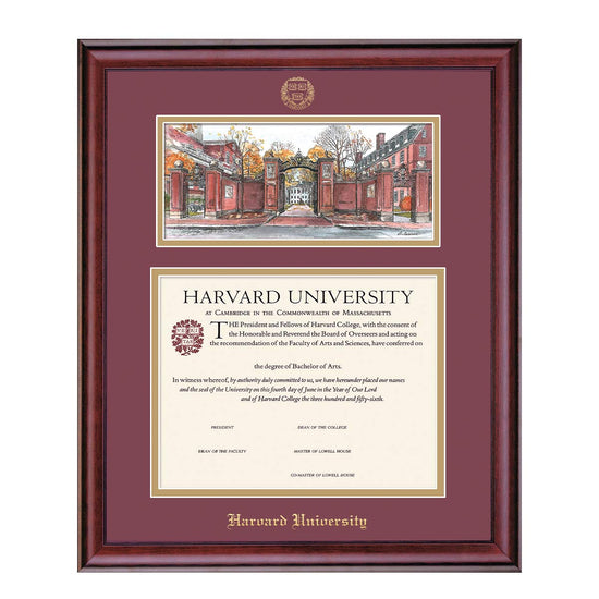 1998-Harvard Undergraduate or Graduate Lithograph Diploma Frame_Classic_Har-Undergrad.jpg