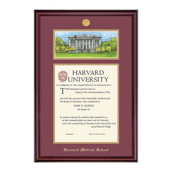 1998-Harvard Undergraduate or Graduate Lithograph Diploma Frame_Classic_Harvard - Medical.jpg