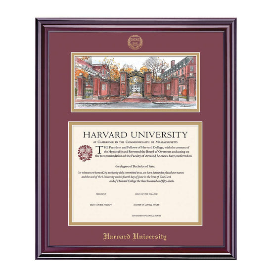 1998-Harvard Undergraduate or Graduate Lithograph Diploma Frame_Elite_Har-Undergrad.jpg