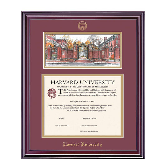 1998-Harvard Undergraduate or Graduate Lithograph Diploma Frame_Elite_Har-Undergrad.jpg