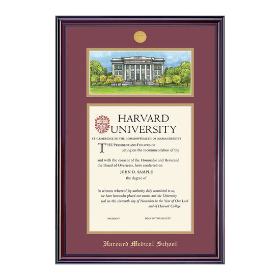 1998-Harvard Undergraduate or Graduate Lithograph Diploma Frame_Elite_Harvard - Medical.jpg