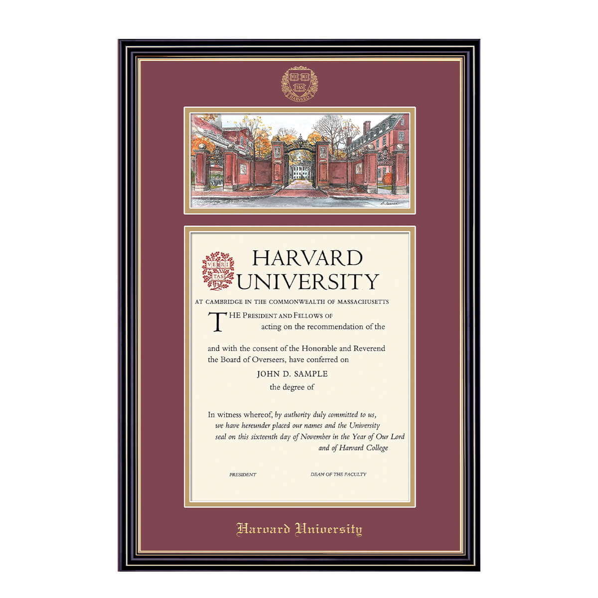 1998-Harvard Undergraduate or Graduate Lithograph Diploma Frame_Prestige_Harvard - Grad.jpg