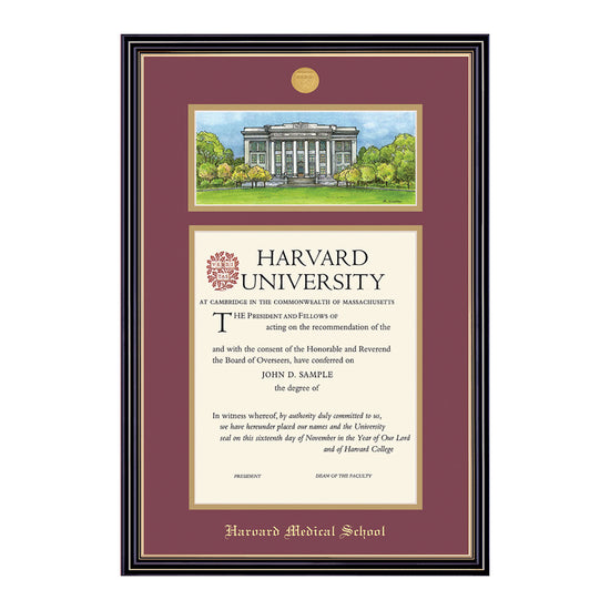 1998-Harvard Undergraduate or Graduate Lithograph Diploma Frame_Prestige_Harvard - Medical.jpg