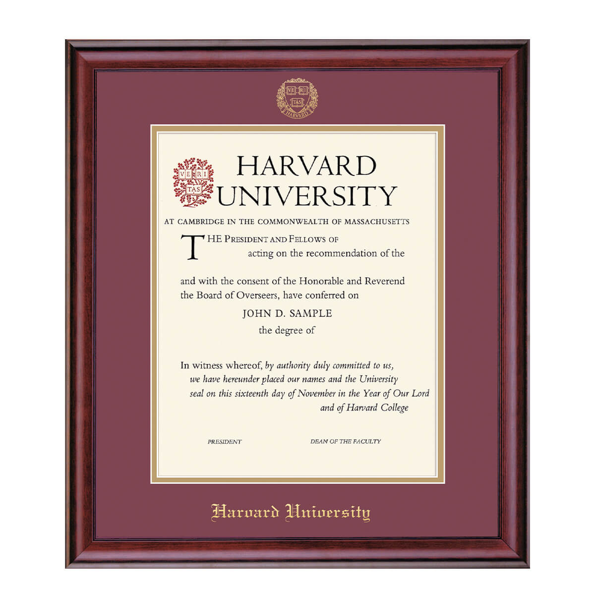 1999-Harvard University Embossed Diploma Frame_Classic_Harvard - Grad.jpg
