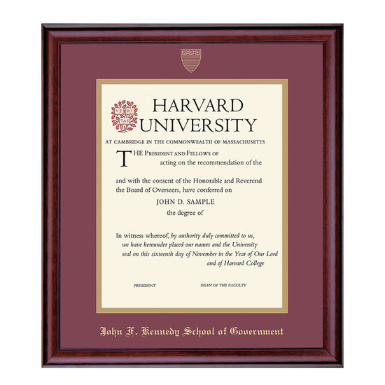 1999-Harvard University Embossed Diploma Frame_Classic_Harvard - JFK.jpg