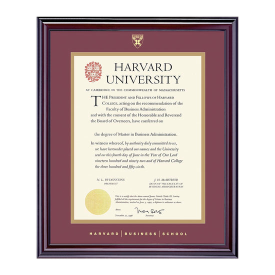 1999-Harvard University Embossed Diploma Frame_Elite_Harvard - Business.jpg
