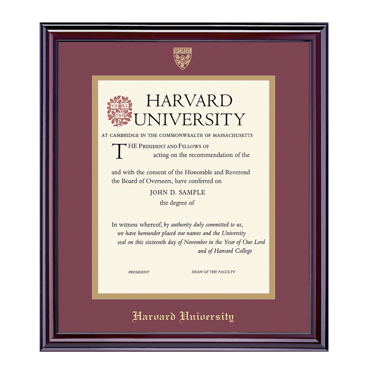 1999-Harvard University Embossed Diploma Frame_Elite_Harvard - Divinity.jpg