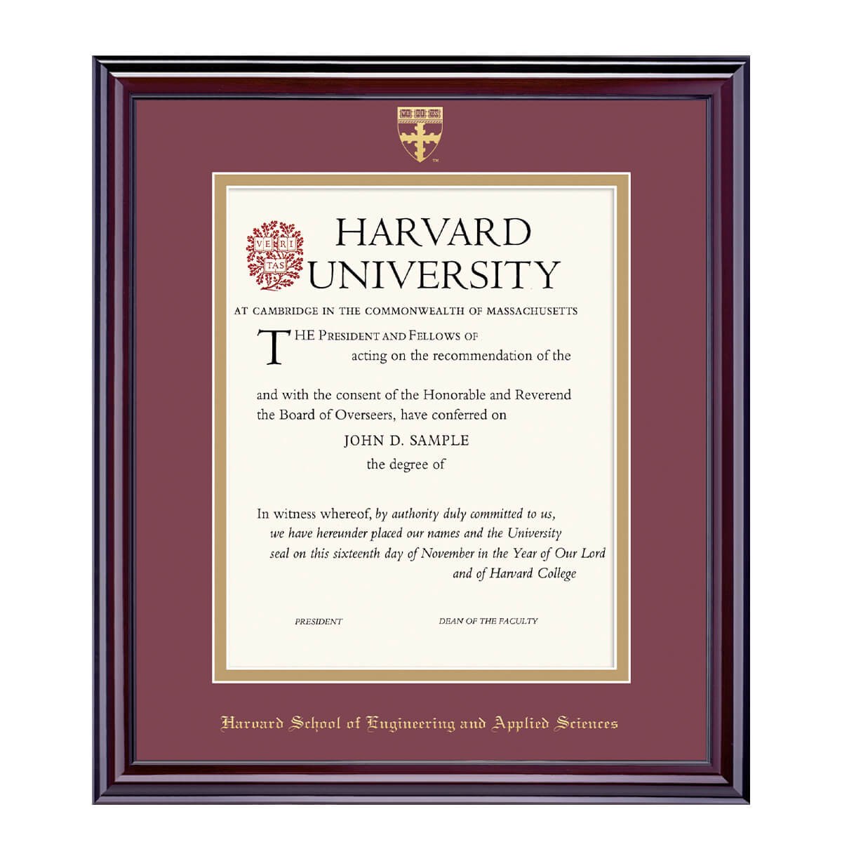 1999-Harvard University Embossed Diploma Frame_Elite_Harvard - Engineering & Applied Sciences.jpg