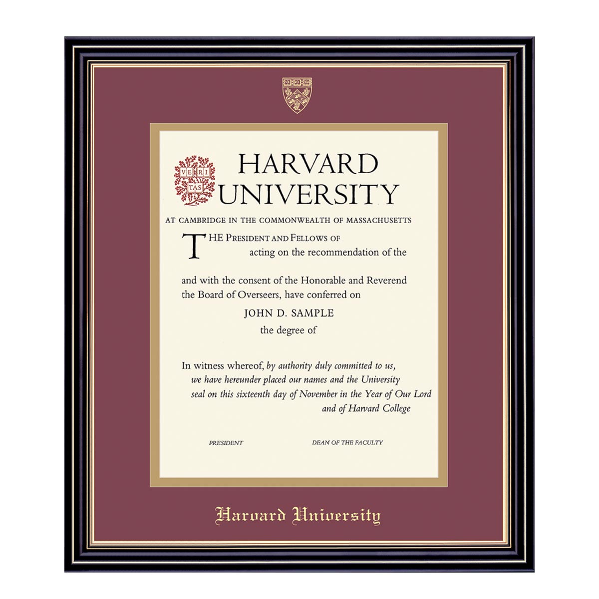 1999-Harvard University Embossed Diploma Frame_Prestige_Harvard - Divinity.jpg