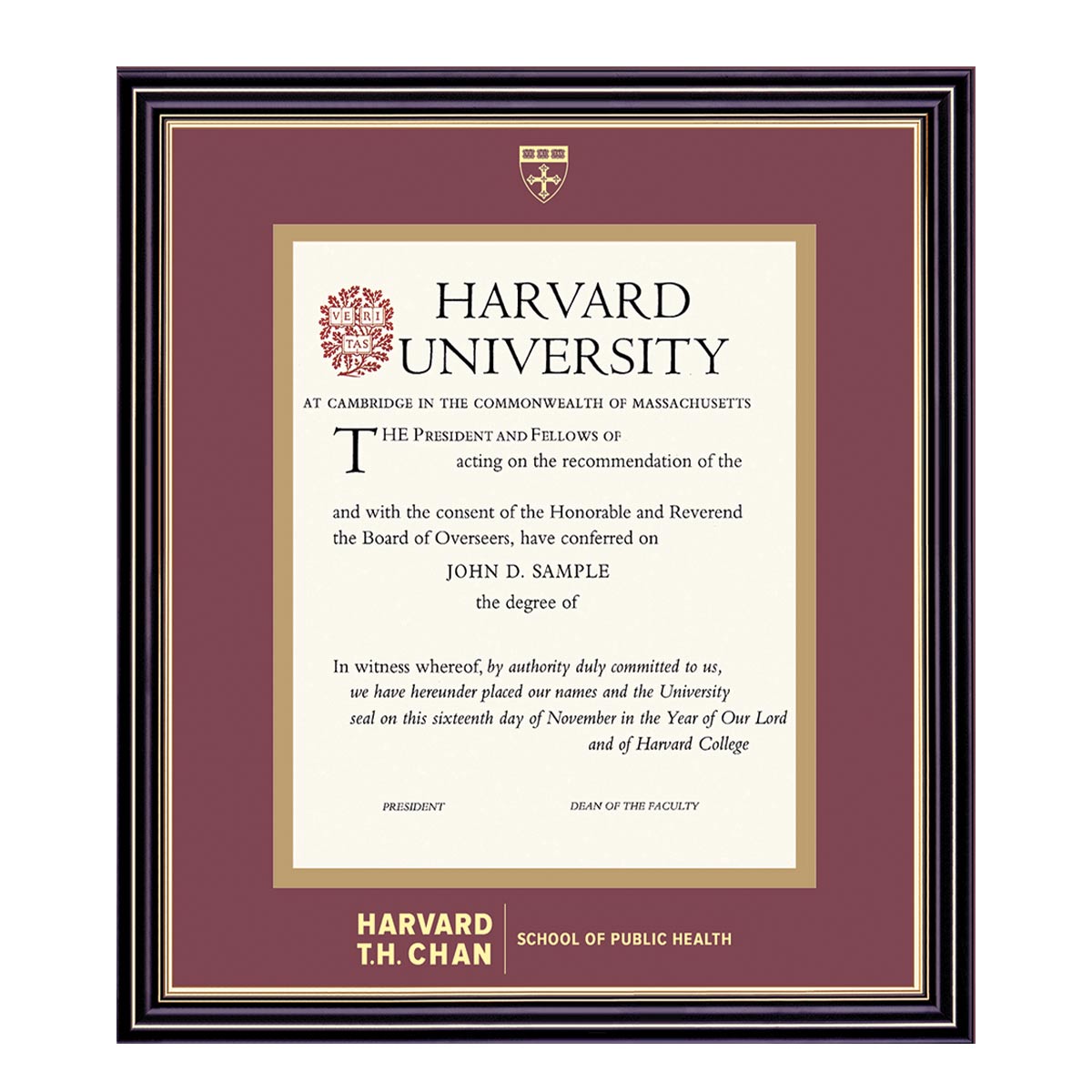 1999-Harvard University Embossed Diploma Frame_Prestige_Harvard - Public Health.jpg
