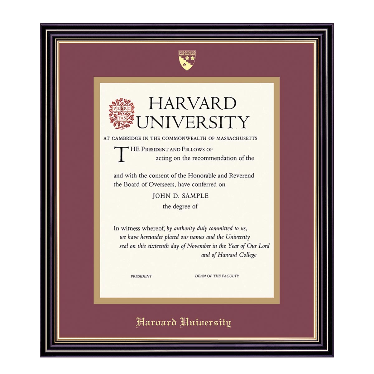 1999-Harvard University Embossed Diploma Frame_Prestige_Harvard - School of Education.jpg