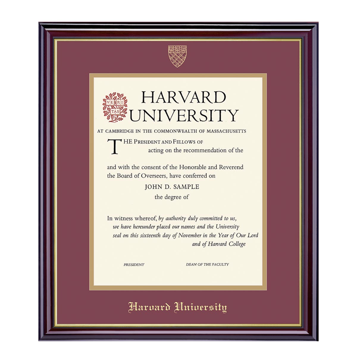 1999-Harvard University Embossed Diploma Frame_Windsor_Harvard-Design.jpg