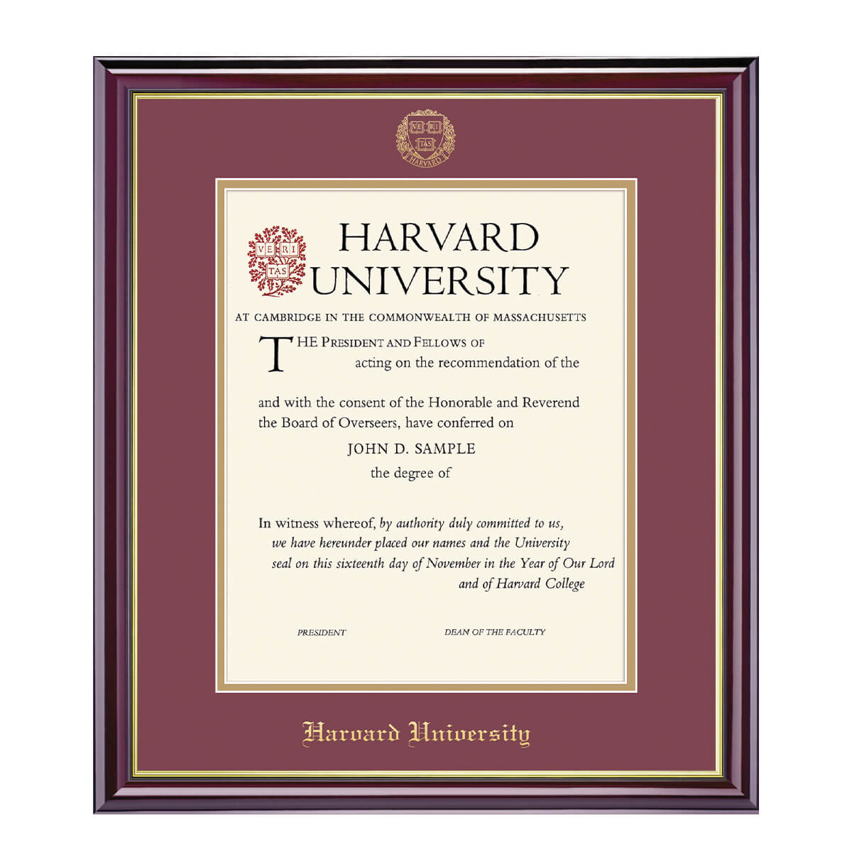 1999-Harvard University Embossed Diploma Frame_Windsor_Harvard - Grad.jpg