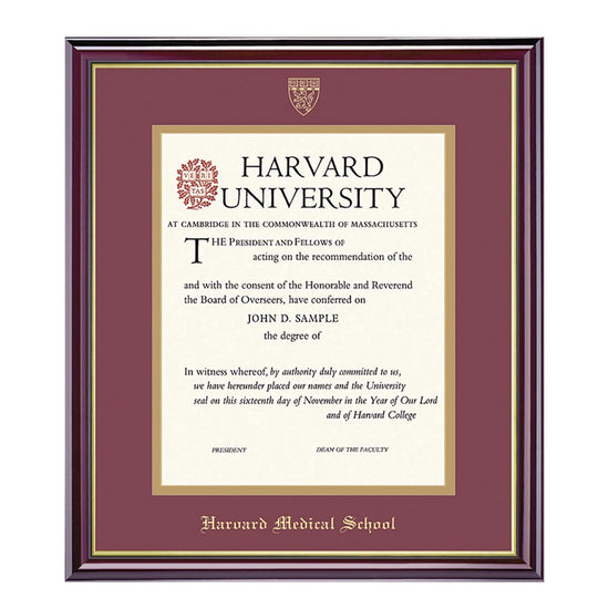 1999-Harvard University Embossed Diploma Frame_Windsor_Harvard - Medical.jpg