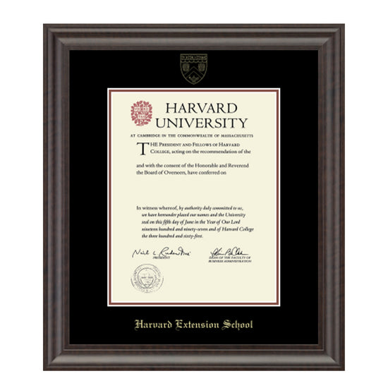 2244-Harvard Recycled Wood Gold Embossed Diploma Frame_Acadia_Extension Graduate.jpg
