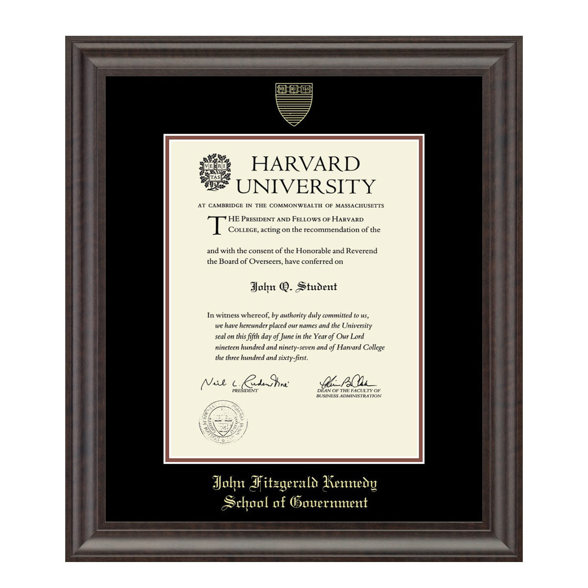 2244-Harvard Recycled Wood Gold Embossed Diploma Frame_Acadia_Harvard - JFK.jpg