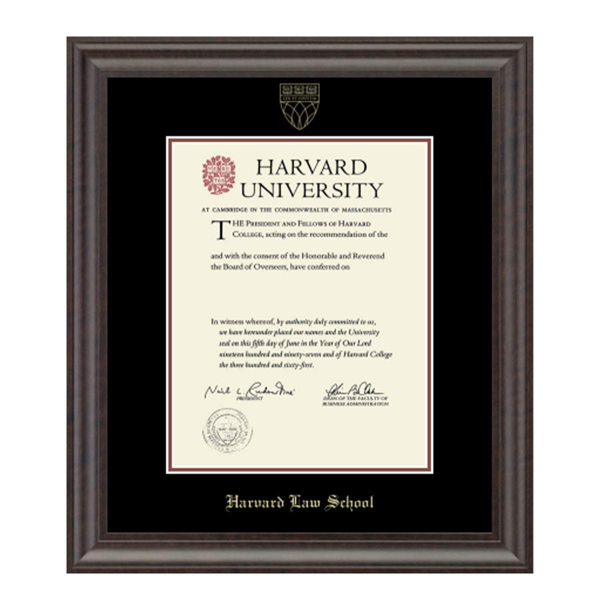 2244-Harvard Recycled Wood Gold Embossed Diploma Frame_Acadia_Harvard - Law.jpg