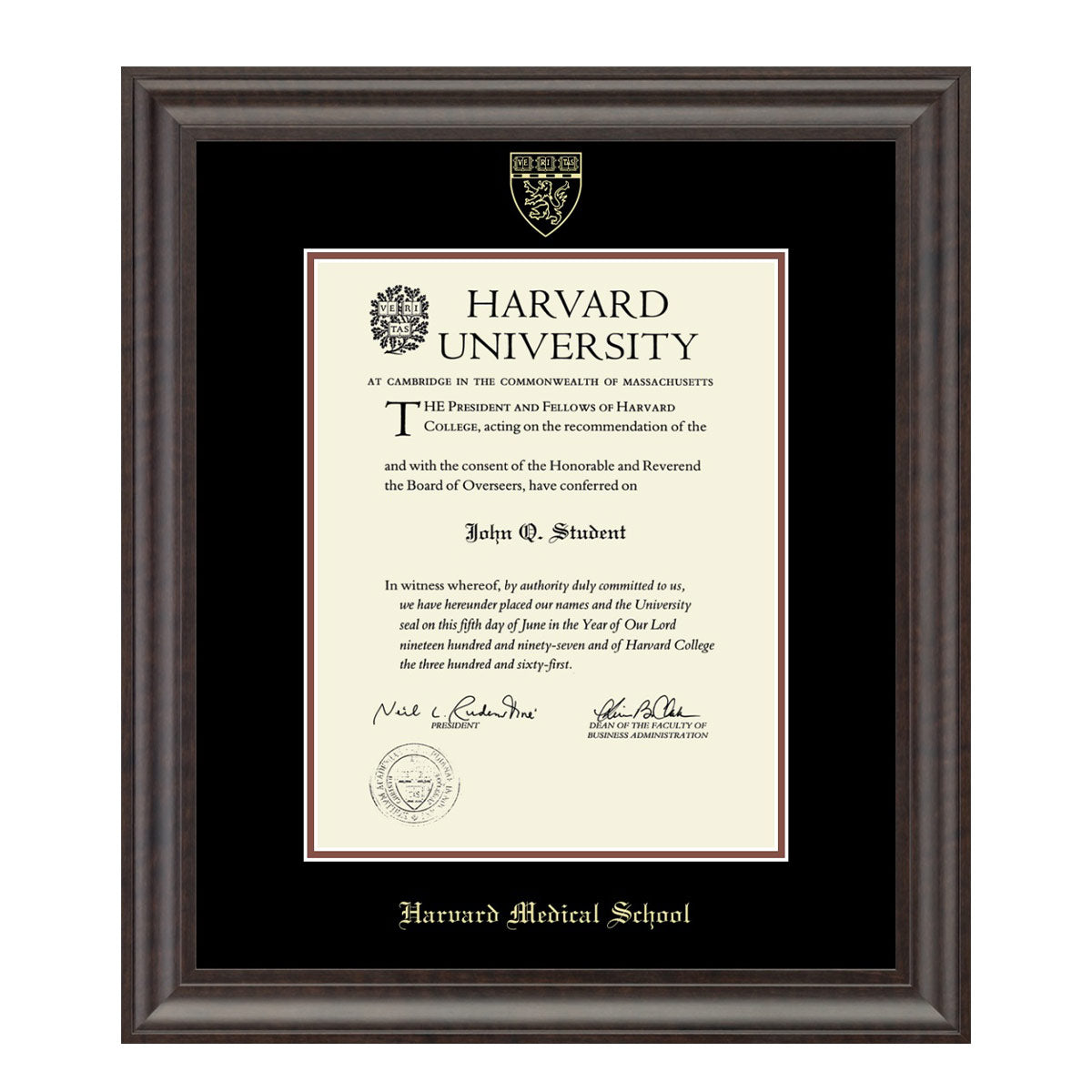 2244-Harvard Recycled Wood Gold Embossed Diploma Frame_Acadia_Harvard - Medical.jpg