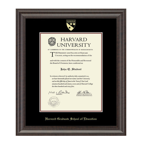 2244-Harvard Recycled Wood Gold Embossed Diploma Frame_Acadia_Harvard - School of Education.jpg