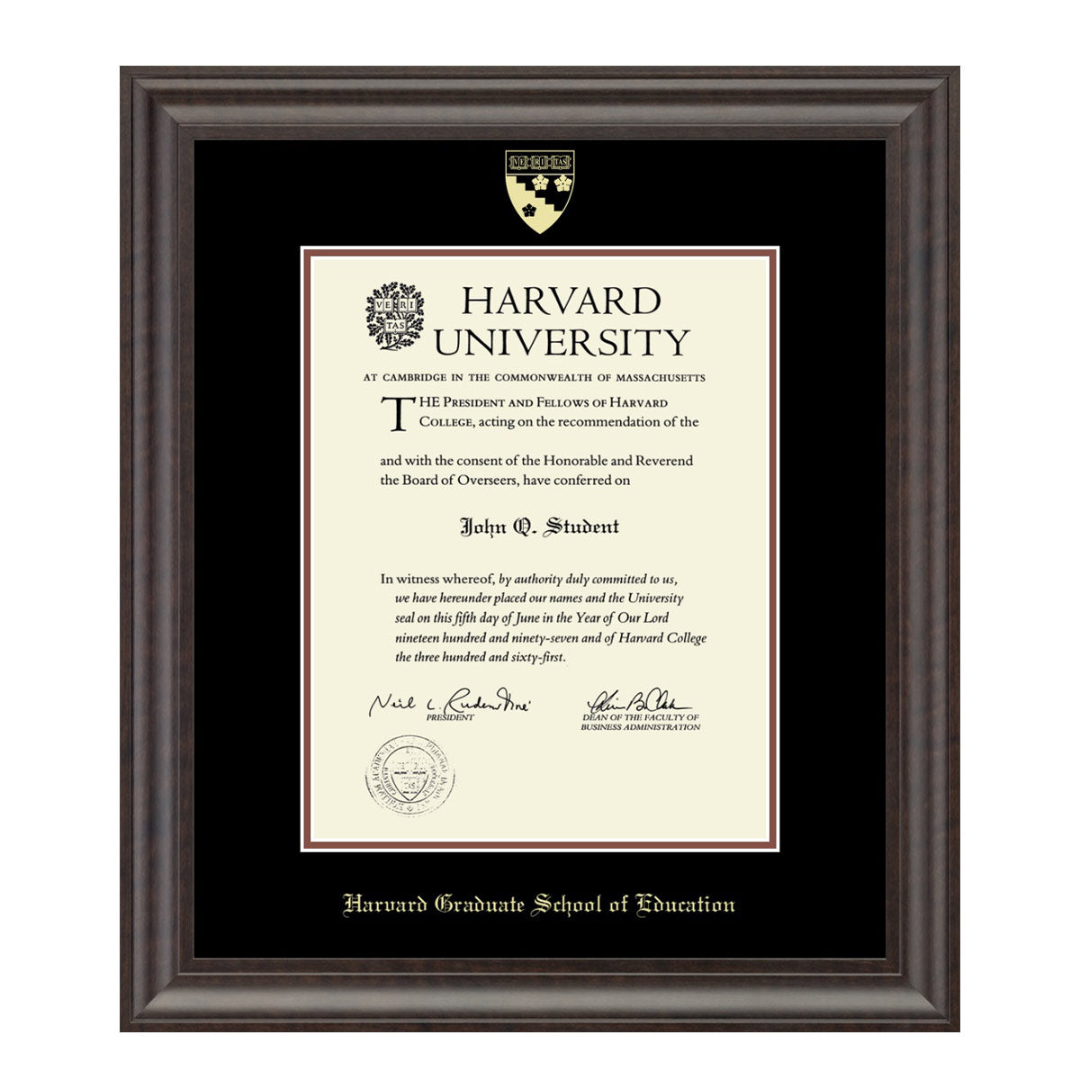 2244-Harvard Recycled Wood Gold Embossed Diploma Frame_Acadia_Harvard - School of Education.jpg